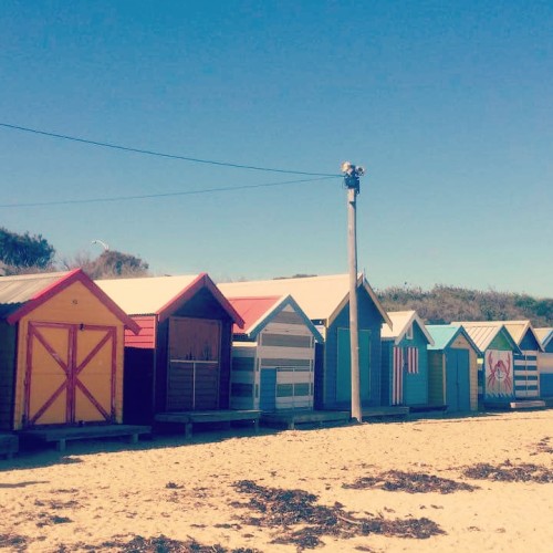 The weather was phenomenal so we thought it might be nice to go to the beach and check out some really expensive sheds.