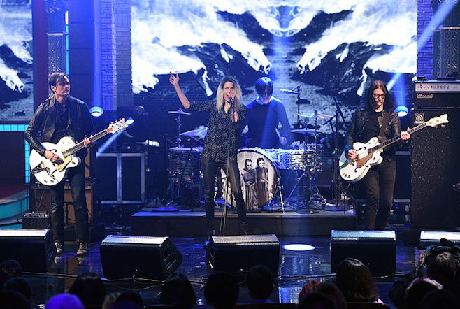 The Dead Weather perform on The Late Show with Stephen Colbert, Monday Sept. 14, 2015 on the CBS Television Network. Photo: Jeffrey R. Staab/CBS ÃÂ©2015 CBS Broadcasting Inc. All Rights Reserved