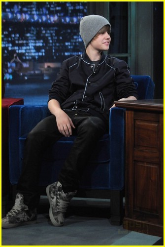 Justin Bieber, Tina Fey, Amy Poehler, Seth Meyers and Mario Batali on Late Night With Jimmy Fallon