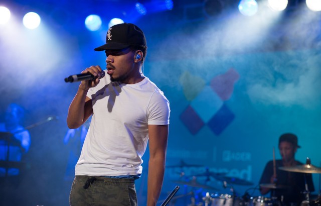 NEW YORK, NY - OCTOBER 03:  Chance the Rapper performs at the vitaminwater And The Fader Unite To "HYDRATE THE HUSTLE" For Fifth Anniversary Of #uncapped Concert Series on October 3, 2015 in New York City.  (Photo by Dave Kotinsky/Getty Images for vitaminwater)