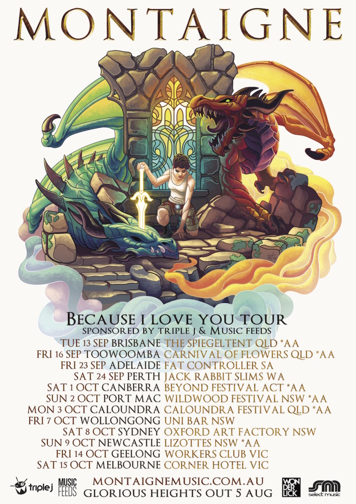 Montaigne BECAUSE I LOVE YOU tour poster low res
